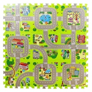 9pcs/Set Kids Carpet Playmat City Life Childrens Educational Toys Road Traffic System Baby Play Mat EVA Kids Foam Puzzle Carpet