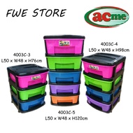 ACME Plastic Drawer / Cabinet / Storage Cabinet Multi Color 4003C-3 4003C-4 4003C-5 (3 Tier / 4 Tier / 5 Tier)