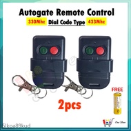 🈕⛂🖨[2pcs] Autogate door remote control SMC5326 330Mhz 433Mhz Auto gate door remote control (Battery Included)