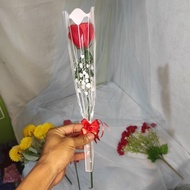 bunga mawar artificial 1 tangkai / bunga mawar murah / bunga mawar