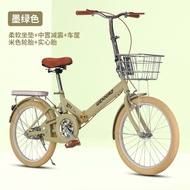 WQV6 People love itNew Folding Bicycle Adult Female Middle School Students Teenagers Children Foldable Installation-Free
