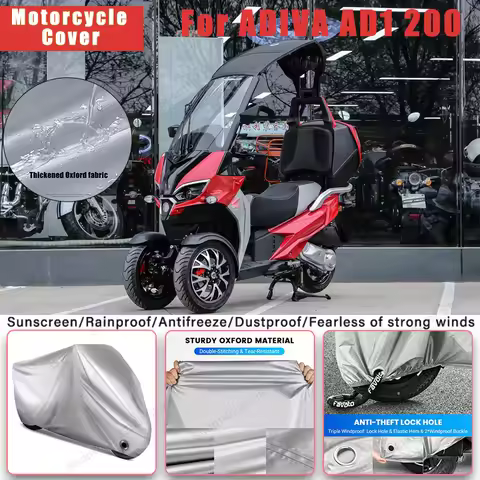For ADIVA AD1 200 No Ear Motorcycle Cover - Outdoor Full Body Protection, Waterproof Dustproof Heat-