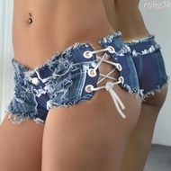 Women's Fashion Low-rise Ripped Denim Shorts Hot Pants Practical Items [HP]