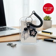 Photocard Cover Idol Card Holder Student Lanyard Case Retractable Keychain Protective Case Strap ID 