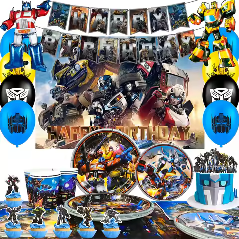 114 Pcs Transformers Birthday Decorations & Transformers Party Tableware Set - Transformers Birthday