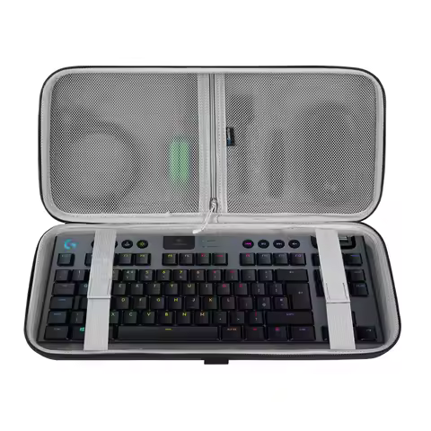 Geekria Keyboard Case for 87-Key Keyboards, Hard Shell Travel Carrying Bag Compatible with AULA F87,