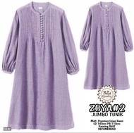 ZOYA TUNIK SUPER JUMBO POLOS. TUNIK WANITA BAHAN LINEN. MIDI CANTIK MODEL TERLARIS