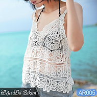 Áo ren áo nữ đi biển dáng 2 dây sexy, áo lưới 3 lỗ thời trang, dùng phối cùng bikini, maxi, croptop.