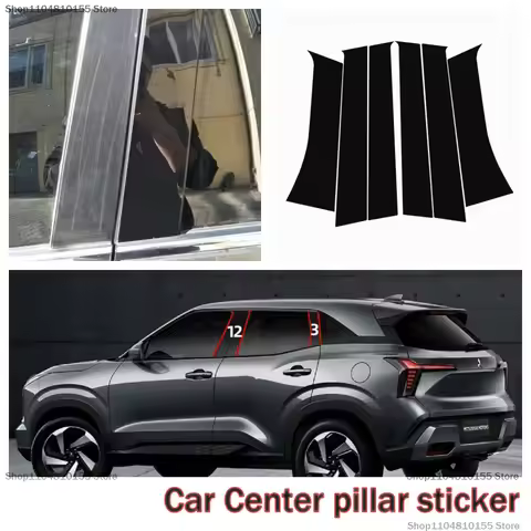 For 2025 Mitsubishi Xforce attack Arrig bright black center pillar decoration window frame accessori