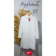 KATUN KEMEJA WHITE COTTON TUNIC SHIRT BY 8 SECONDS