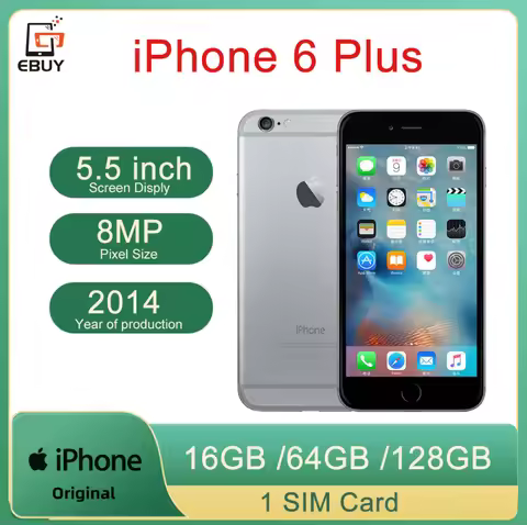 Original Apple iPhone 6 Plus 6P 3G 4G Mobile Cell Phone 5.5" 16/64/128GB ROM Dual Core IOS 8MP Finge