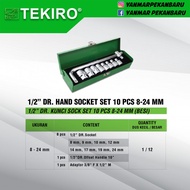 TEKIRO SOCKET Wrench SET 8-24MM / HAND SOCKET SET 10PCS/SET (IRON)