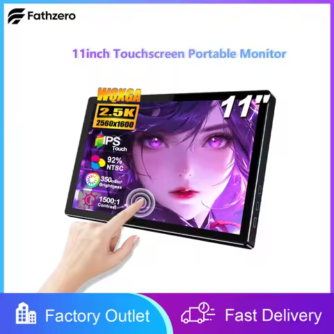 11 inch Portable Touch Monitor WQXGA 2.5K IPS Secondary Screen Extend Display For Laptops Desktops C