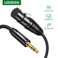 UGREEN XLR Converter XLR Female to 3.5mm Male Microphone Audio HiFi to Mini Aux Mic Cord for Camera 