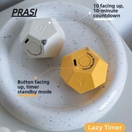 PRASI USB Rechargeable Timer, 1/3/5/10/15/20/25/30/45/60/90min 12-hedron Automatic Rotating Timer, C