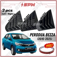 Perodua Bezza (2016-2024) Window Cover Mustang Rear Side Window Cover Triangle Shutter Cover Exterio