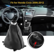 บูตตัวเปลี่ยนเปลี่ยนเกียร์หนัง PU แบบแมนนวลสำหรับรถยนต์อะไหล่สำหรับ Honda Civic 2006-2012