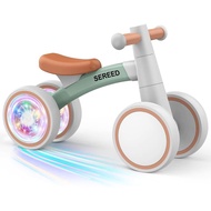 SEREED Colorful Lighting Baby Balance Bike, Toys for 1 Year Old Boys Girls, 12-24 Month Toddler Bala
