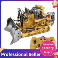 1:24 2.4GHz 9 Channels Remote Control Tractor Toy Bulldozer RC Aluminum Alloy Engineering Tractor To