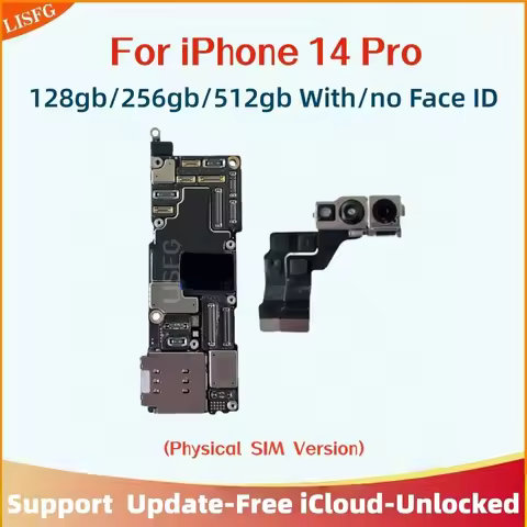 100%Working Fully Tested Mainboard For iPhone 14 Pro Max Unlocked Motherboard With Face ID Cleaned i
