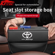 Toyota Yaris Ativ Car Seat Gap Storage Bag PU Leather Car Seat Side Gap Filler Organizer For Yaris A