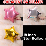 [SG Seller] - Star Shape Foil Balloon in 10 inch / 18 inch Shape Foil Balloon Decoration