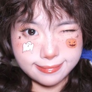 Halloween Glitter Pumpkin Kid Tattoo Stickers Children Cartoon Makeup Face Ghost Skull Makeup Face S