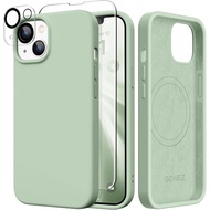 GONEZ Magnetic untuk Sarung iPhone 14, Serasi dengan Magsafe, dengan Pelindung Skrin + Pelindung Kam