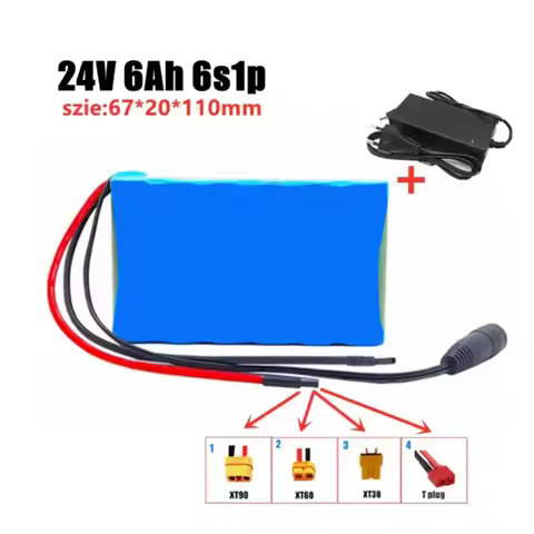 24V 50Ah 6s1p 18650 🔋🔋rechargeable lithium battery pack, suitable for 25.2v electric scooter bicycle