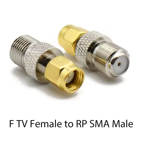 1pcs F TV to RP-SMA Male Plug Female Jack RF Coaxial Adapter RPSMA F Type Straight Connector Premium