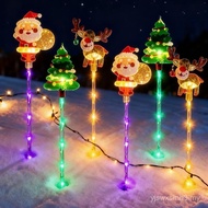 6-Pack Solar Christmas Decorative Lights Christmas-Themed LED Fairy Lights Featuring Santa Claus, Ch