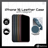 Magnetic iPhone 16 Leather Casing Compatible for 16 16 Pro Max 16 Pro 16 Plus leather cover!