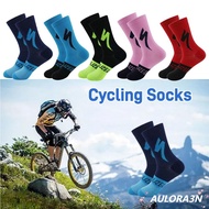 AULORA3N 1 Pair Cycling Socks, Anti-odor Wear-resistant Riding Socks, Professional Outdoor Accessori