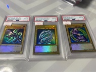 遊戲王 Yu-Gi-Oh 傳說黃金盒卡牌. 金卡 Psa10  ptcg 連號 yu gi oh 青眼白龍 魔法黑魔道 紅眼黑龍