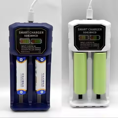 E56B Double Slot USB Battery Charging For 18650 26650 26800 21700 Multiple Battery