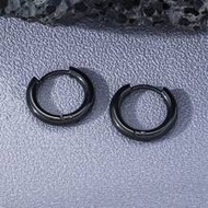 1 Pair Minimalist Stainless Steel 2.5mm Gauge Hoop Earrings For Men