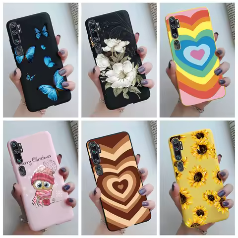 Love Heart Sunflower Case for Xiaomi Mi Note 10 Pro Case Bumper Silicone Back Cover for Xiomi Xiaomi