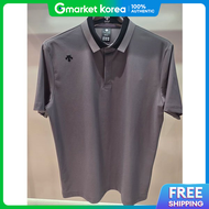 Descente Golf Mens Air Tool Collar Short-Sleeve T-Shirt Dr11Mfts34 Grey
