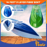 Mytools 14 Feet 3 Layer Fibre Boat Semi Round Shape (Random Color)
