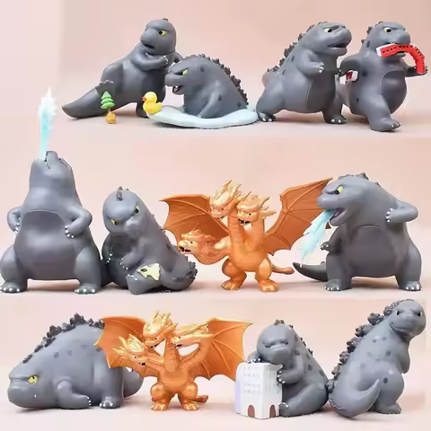 Godzilla King Collection Godzilla Action Figures Ghidorah Q-version Anime Figures Collectible Childr