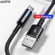 JUSTO USB Type C Cable, Fast Charging Short Micro USB Cable,  Portable Nylon 25cm Fast Charging Cabl