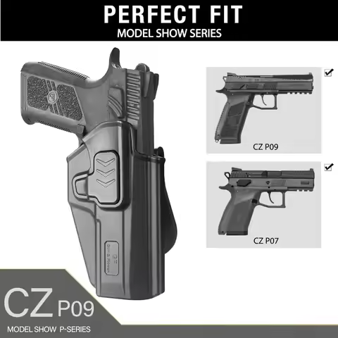 CZ P09 Holster,for CZ P-07 and P-09,Outside Waistband Carry,OWB Paddle Right Holster,Index Finger Re