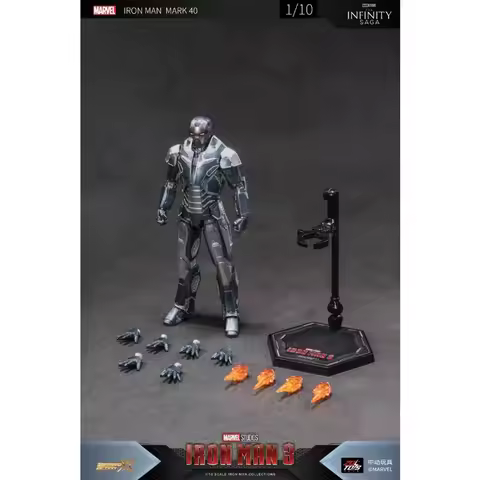 Original ZD TOYS MARVEL INFINITY SAGA IRON MAN 3 IRON MAN MARK 40 Anime Figures Toys Models Collecti