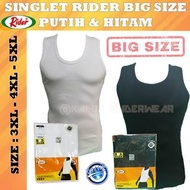 Terlaris Kaos Singlet Pria Big Size / Jumbo Rider Putih 3Xl-4Xl-5Xl