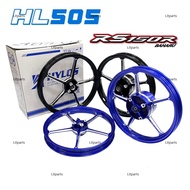 [100% ORIGINAL] Hylos 505 FG505 Sport Rim Forged Full CNC Black 1.60x17 / 1.85x17 RS150 RS150R ( no 