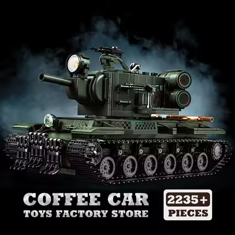 NEW Heavy Tank V2 Building Bricks WW2 Military Panzer MOC Blocks Puzzle Toys Army Soldier Armored Ca