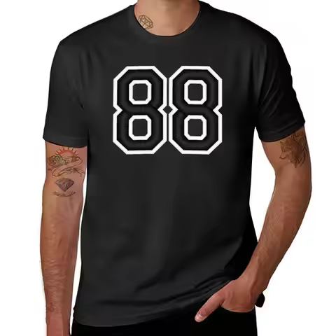 88 Black Jersey Sports Number eighty-eight Football 88 T-Shirt cute clothes graphics sweat funny t s