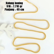 Kalung Emas / Mas Kuning Grade 9,60% Berat 7.70 Gram Panjang 49Cm