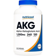 Nutricost AKG Alpha Ketoglutaric Acid Supplement 1,000 mg, 240 Capsules, 120 Servings Per Bottle - P