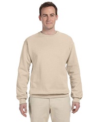 JERZEES - Crewneck Sweatshirt. 562M, SMALL, Sandstone